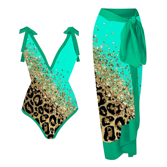 Romantic High-Waist Bikini – Halter Luxe