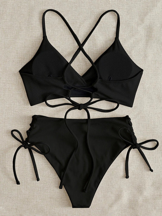 Boho Cut-Out Bikini – Halter Luxe