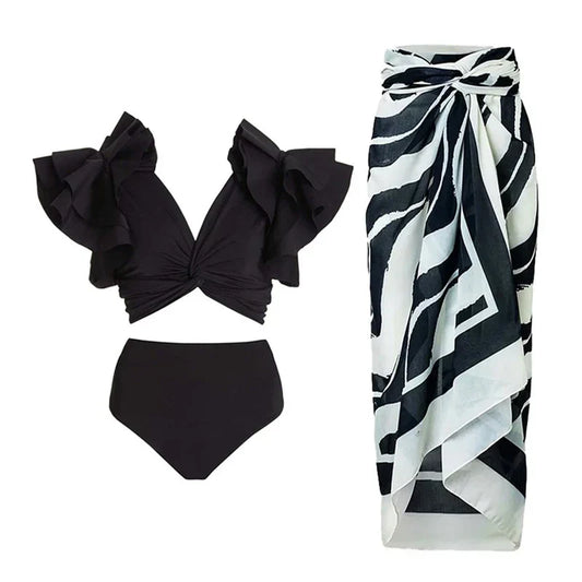 Glam Cut-Out Bikini – Tropical Bloom