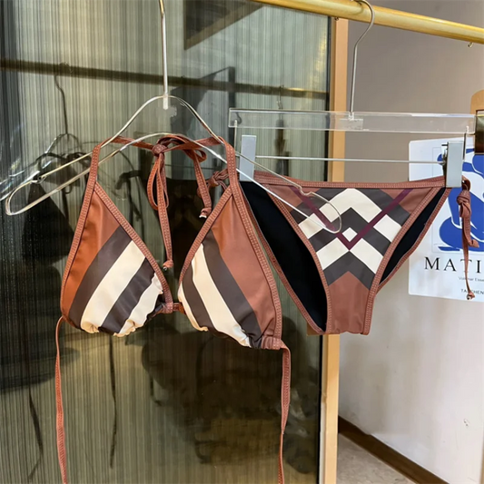 Elegant Cut-Out Bikini – Crisscross Style
