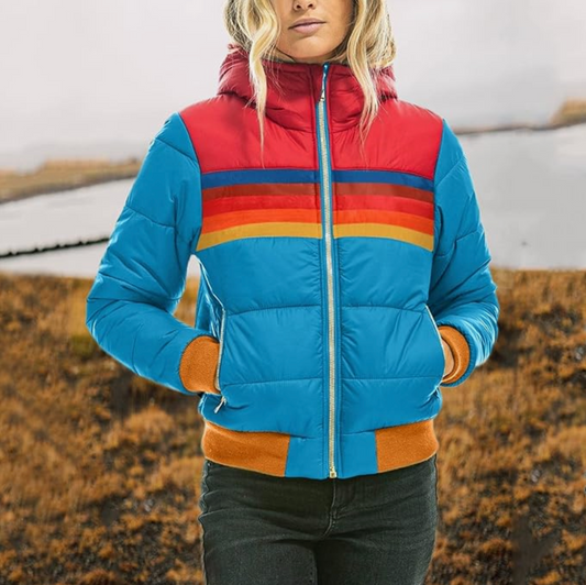 BROOKE | RETRO STRIPED QUILTED JACKET