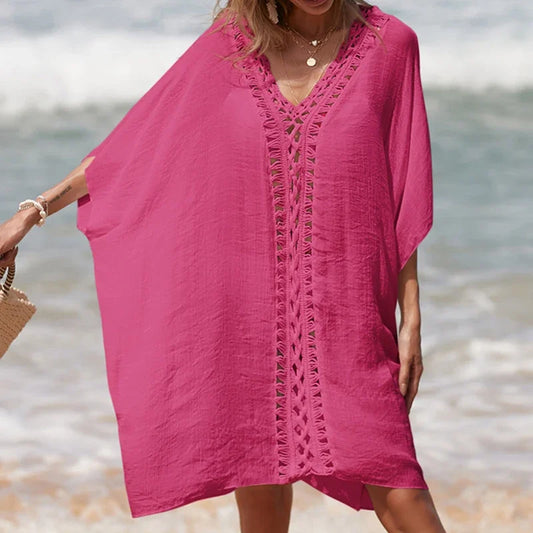 Solid Color Swim Dress