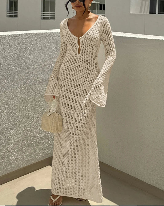 V-Neck Long Resort Wear