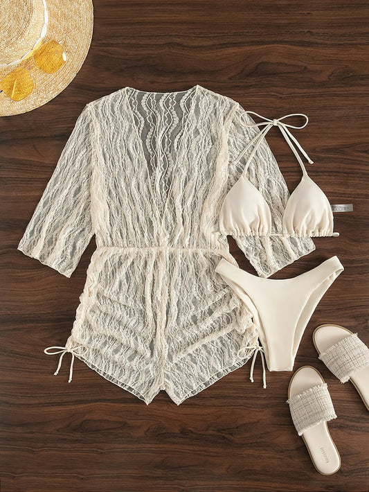 Glam Strappy Swimsuit – Halter Luxe