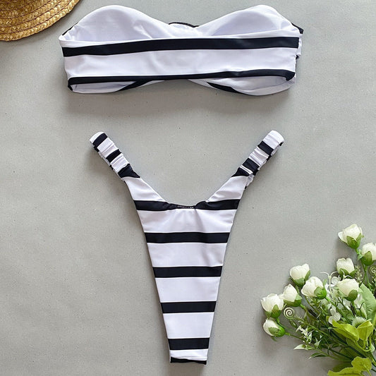 Boho High-Waist Bikini – Sun-Kissed