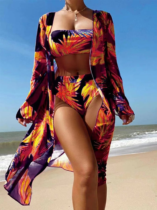 Sculpted Cut-Out Bikini – Floral Dream