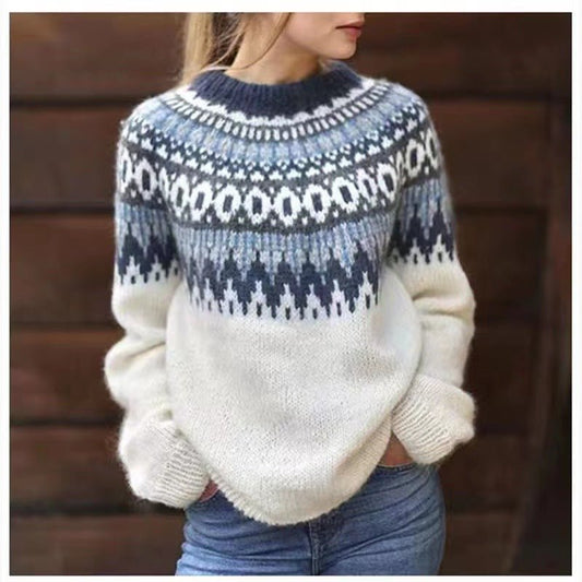 Gemma Women’s Winter Nordic Pattern Sweater