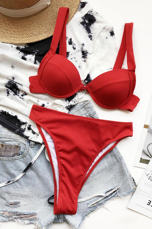 Allure High-Waist Bikini – Satin Glow
