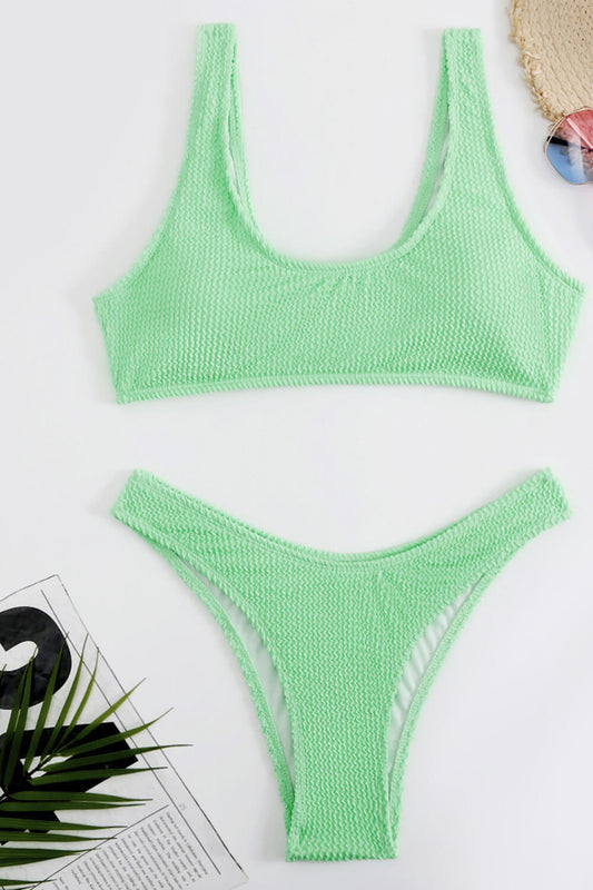 Minimalist High-Waist Bikini – Halter Luxe