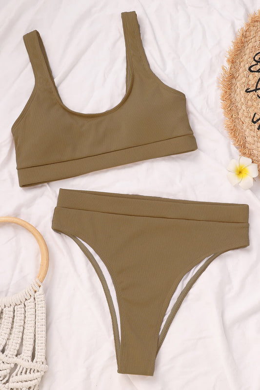 Minimalist Triangle Bikini – Golden Hour