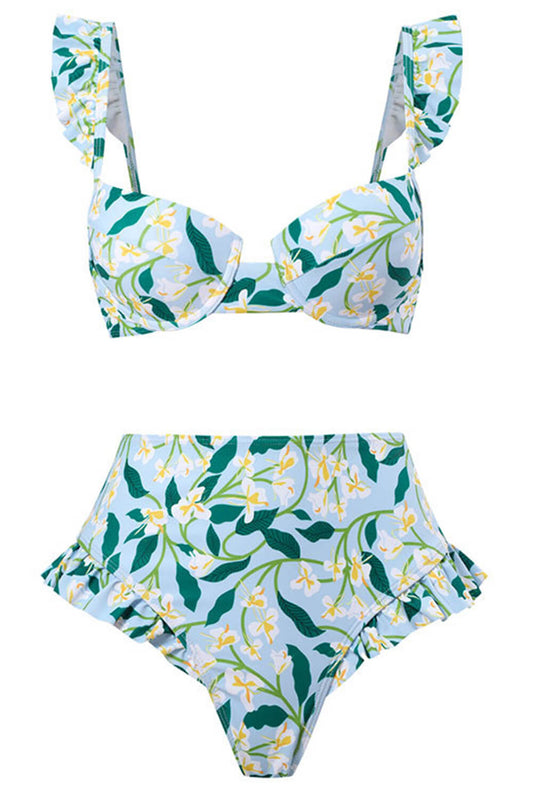 Bold High-Waist Bikini – Vintage Chic