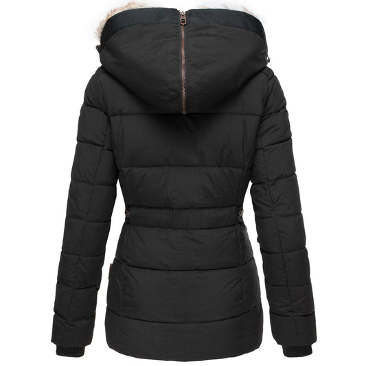 Vera Women’s Winter Puffer Jacket with Fur Hood