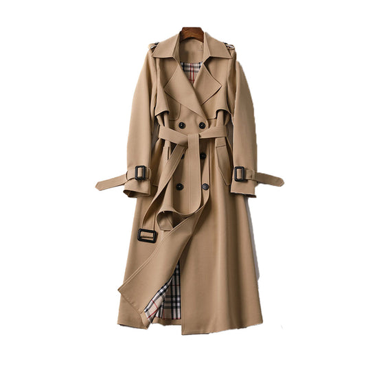 Luna Women’s Double-Breasted Belted Trench Coat